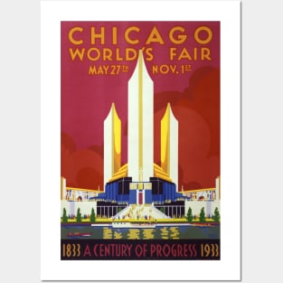 Vintage Travel Poster USA Chicago World's Fair 1933 Posters and Art